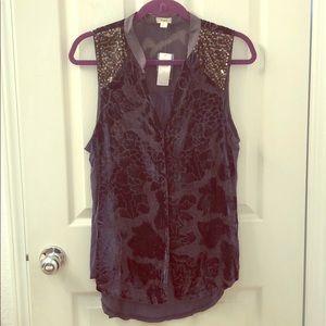 Anthropology sleeveless blouse